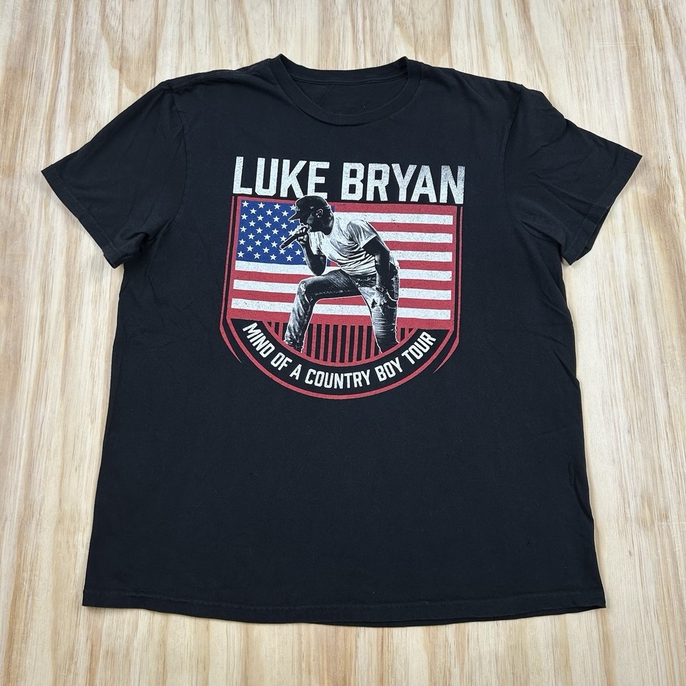 Luke Bryan Mind Of A Country Boy Tour T Shirt XL Boxy Black Country‎ Concert